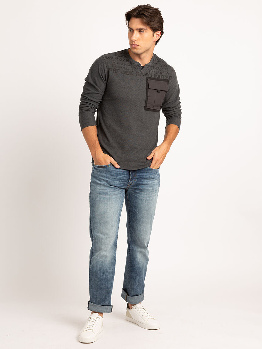 henley with chest pocket Image 2