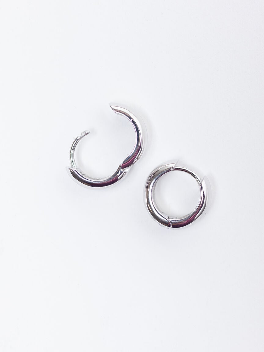 aurelia chunky hoop earrings silver