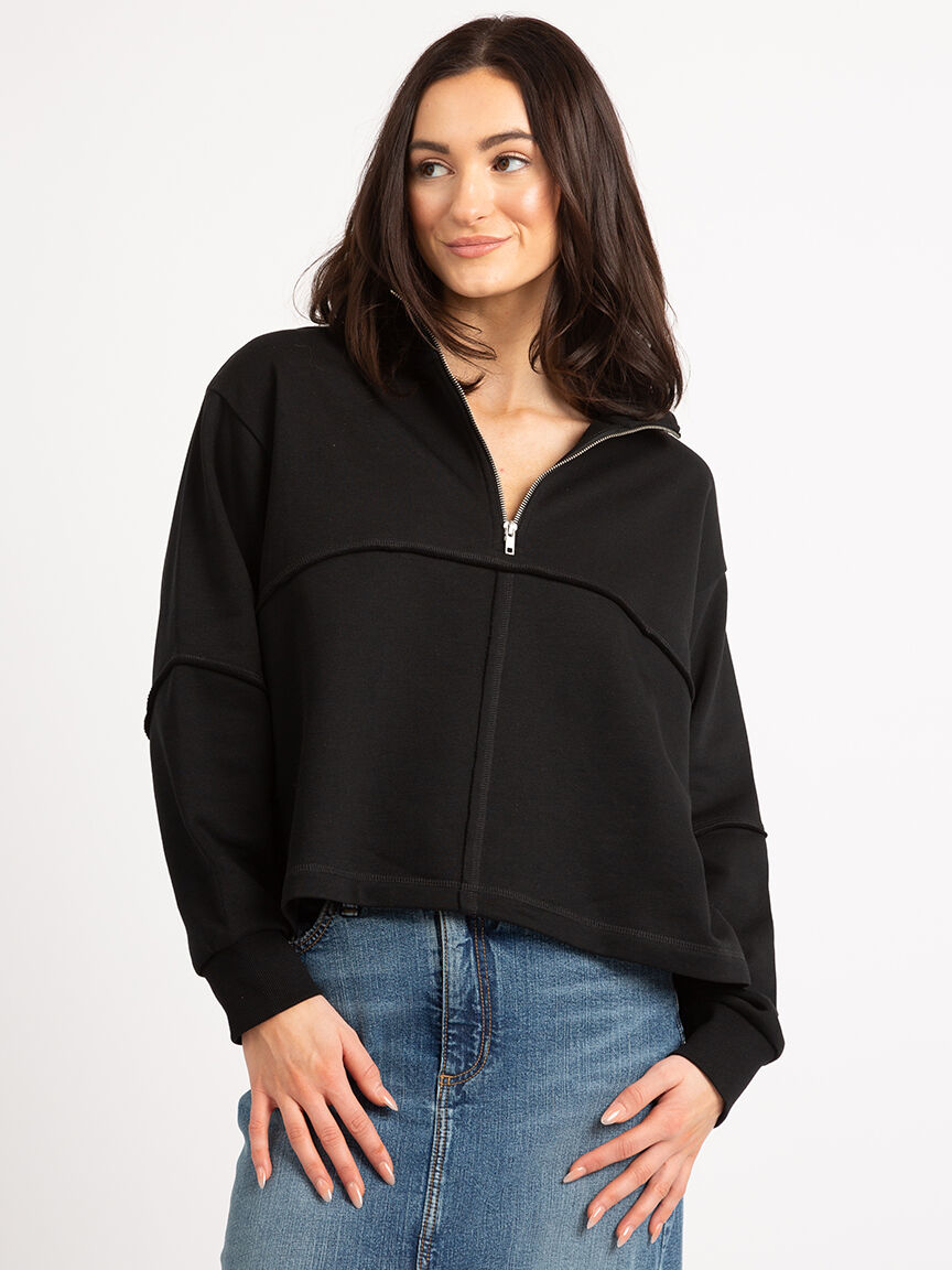 carilee 1/4 zip popover Image 1