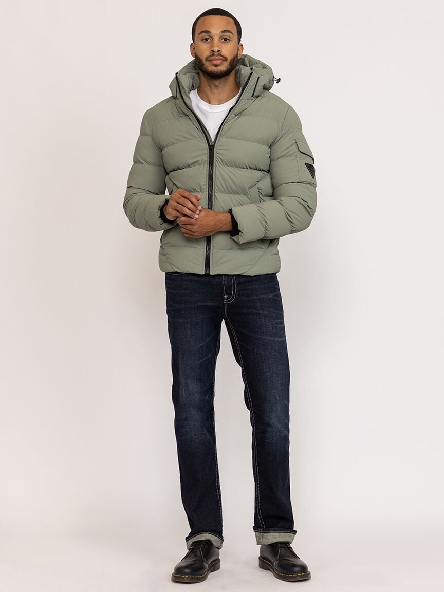 matte shine puffer jacket