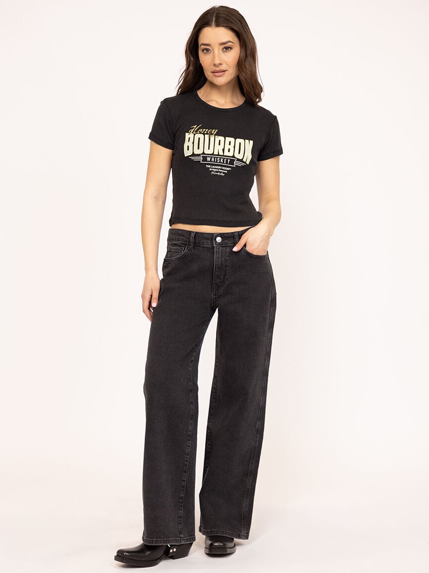 honey bourbon whiskey baby tee