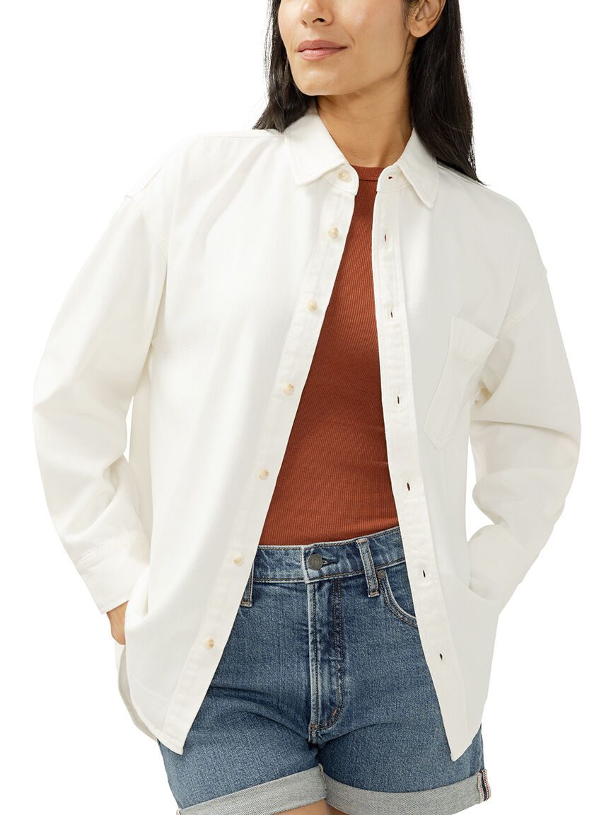 Relaxed Button-Up Beach Shirt