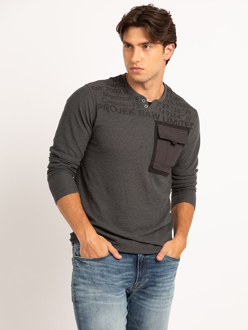henley with chest pocket Image 3