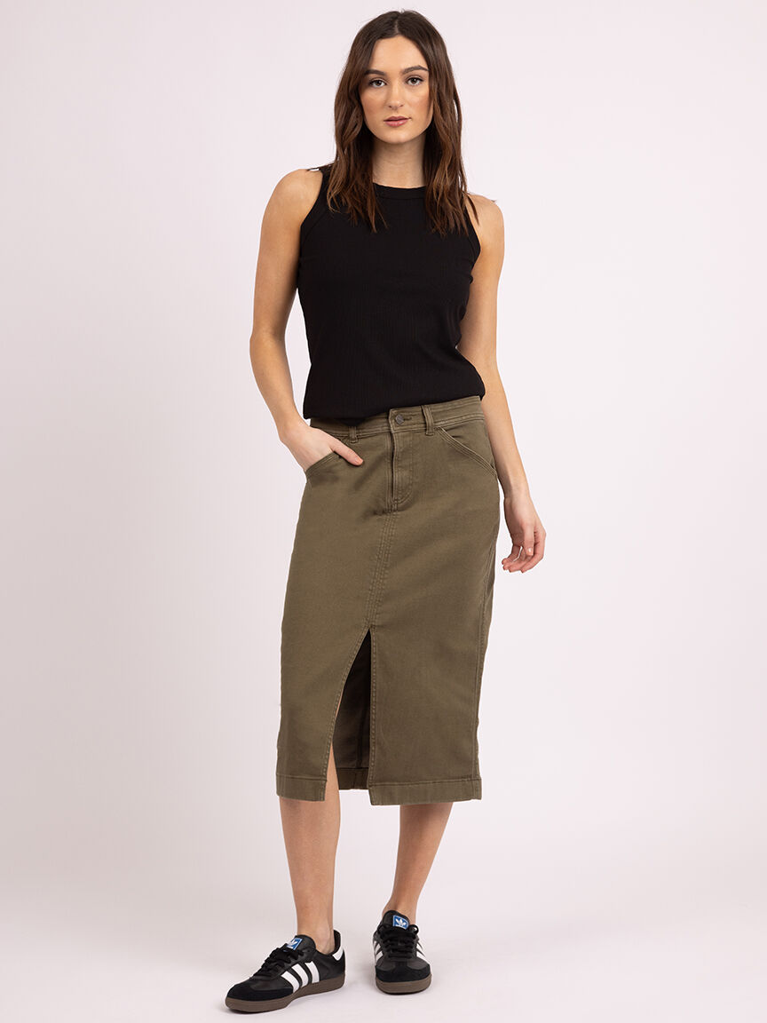 utility skirt burnt olive