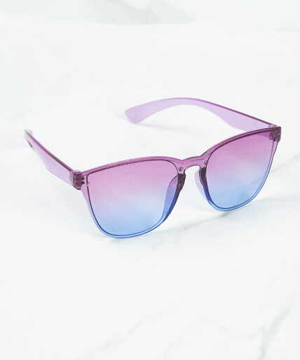 pink/blue ombre wayfarer sunglasses Image 1