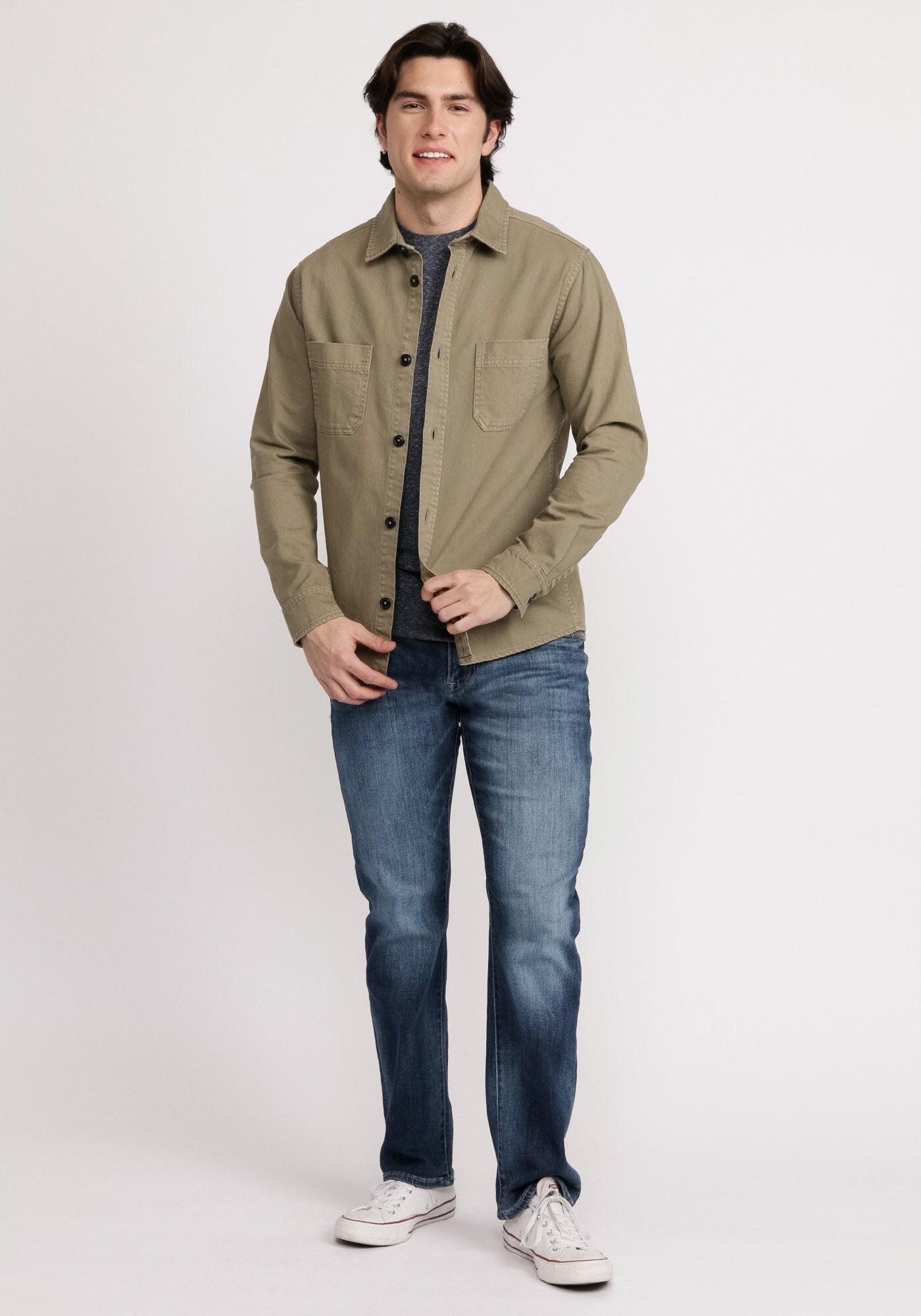 peter twill shacket Image 2