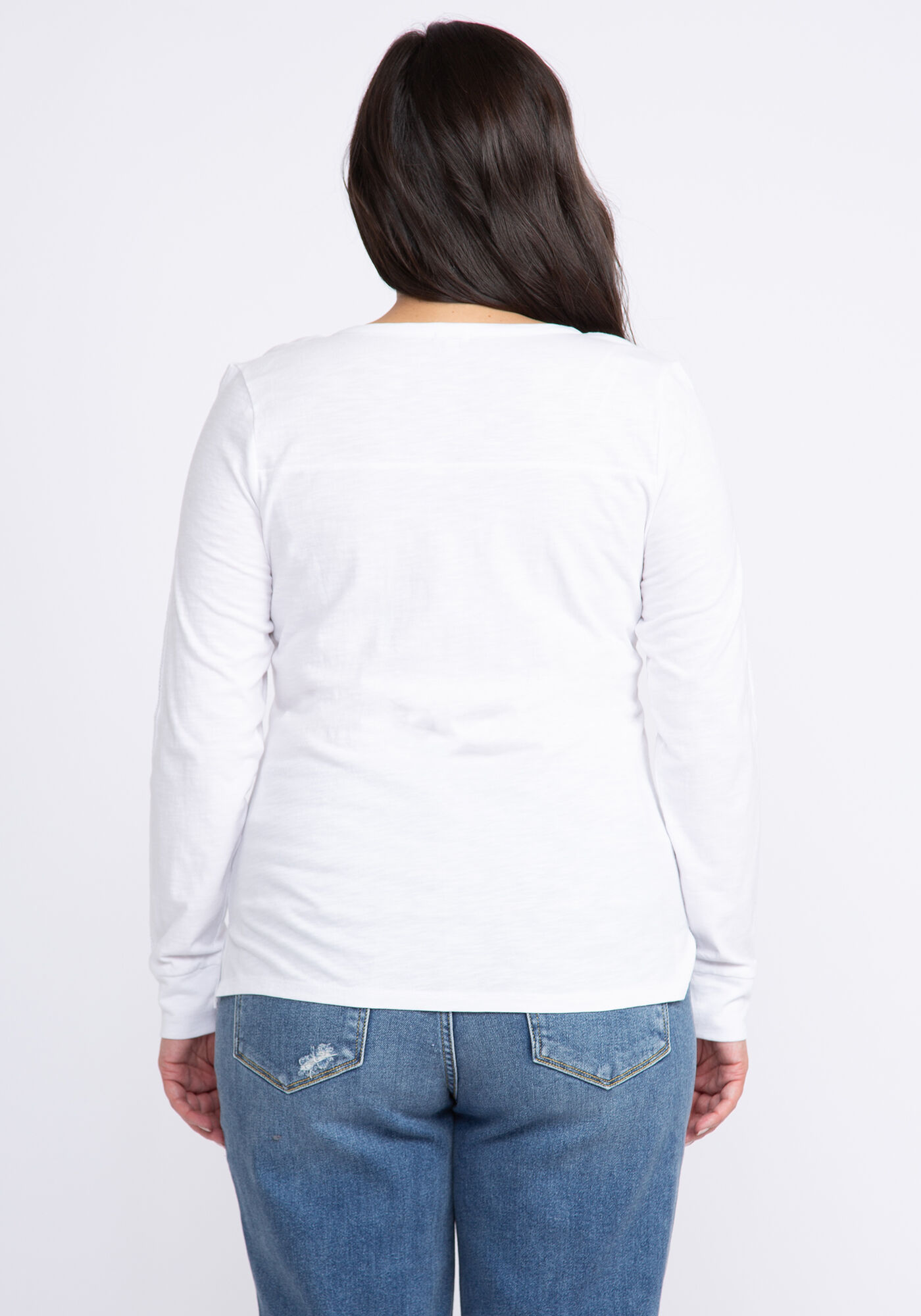 clementine crochet sleeve henley Image 2