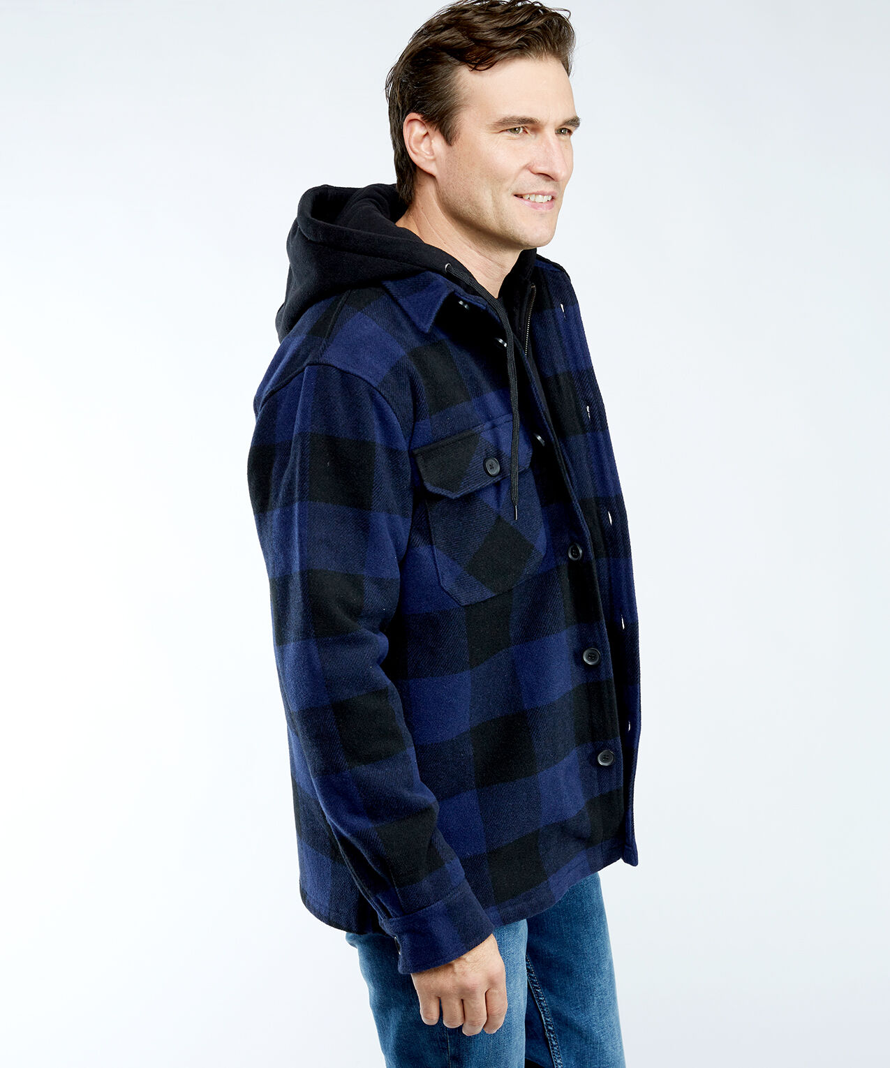  73mw180s - quilted shacket with hood Image 3