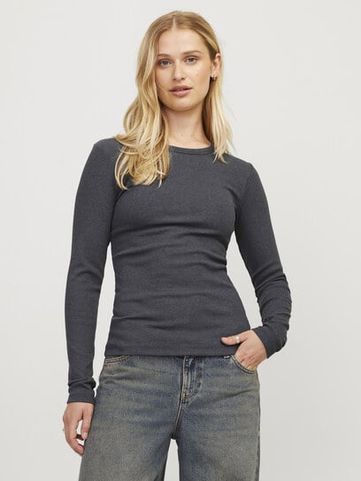 freya crewneck ribbed long sleeve top freya crewneck ribbed long sleeve top