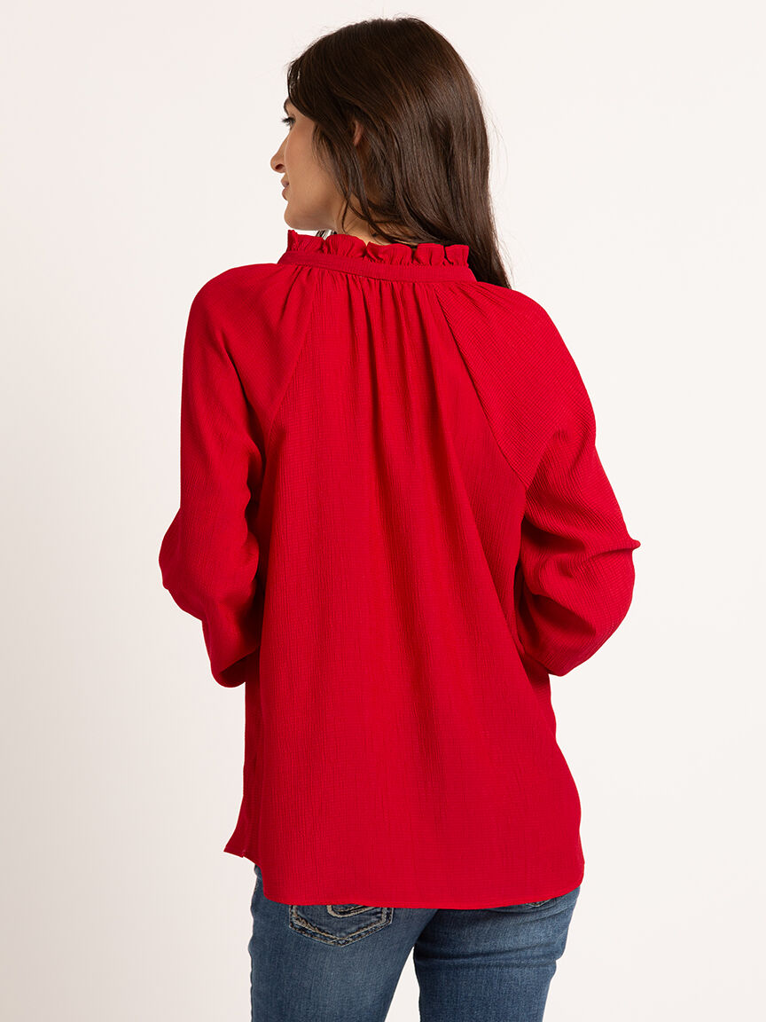 vanessa v-neck tie blouse Image 5