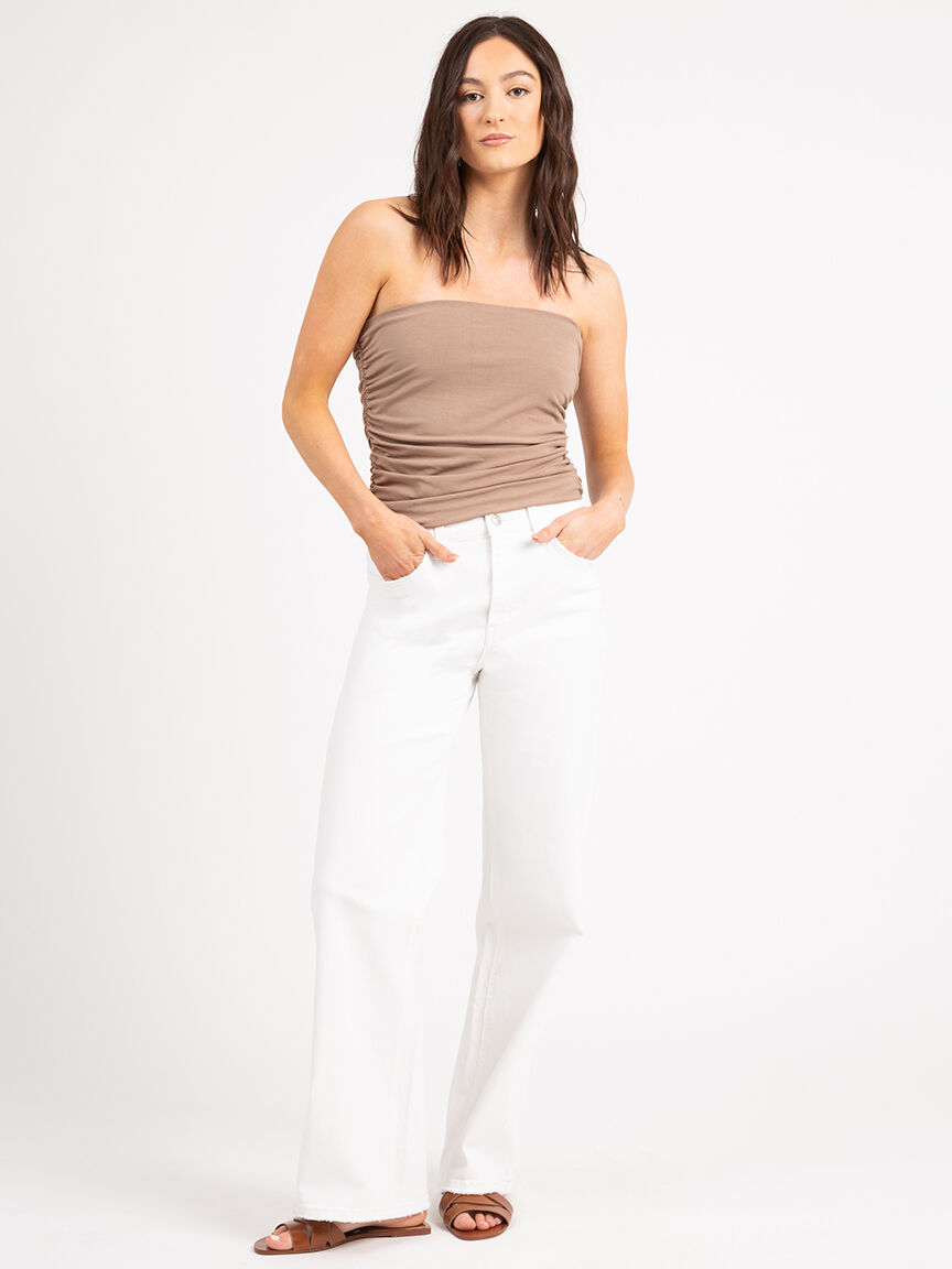 ruched side tube top Image 2