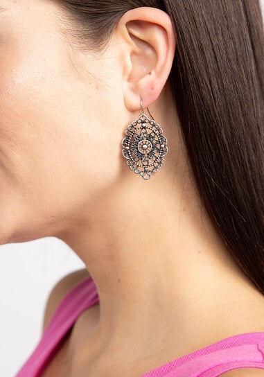 oval filigree earrings