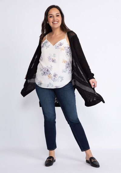 genevive lattice back open cardigan genevive lattice back open cardigan Image 3