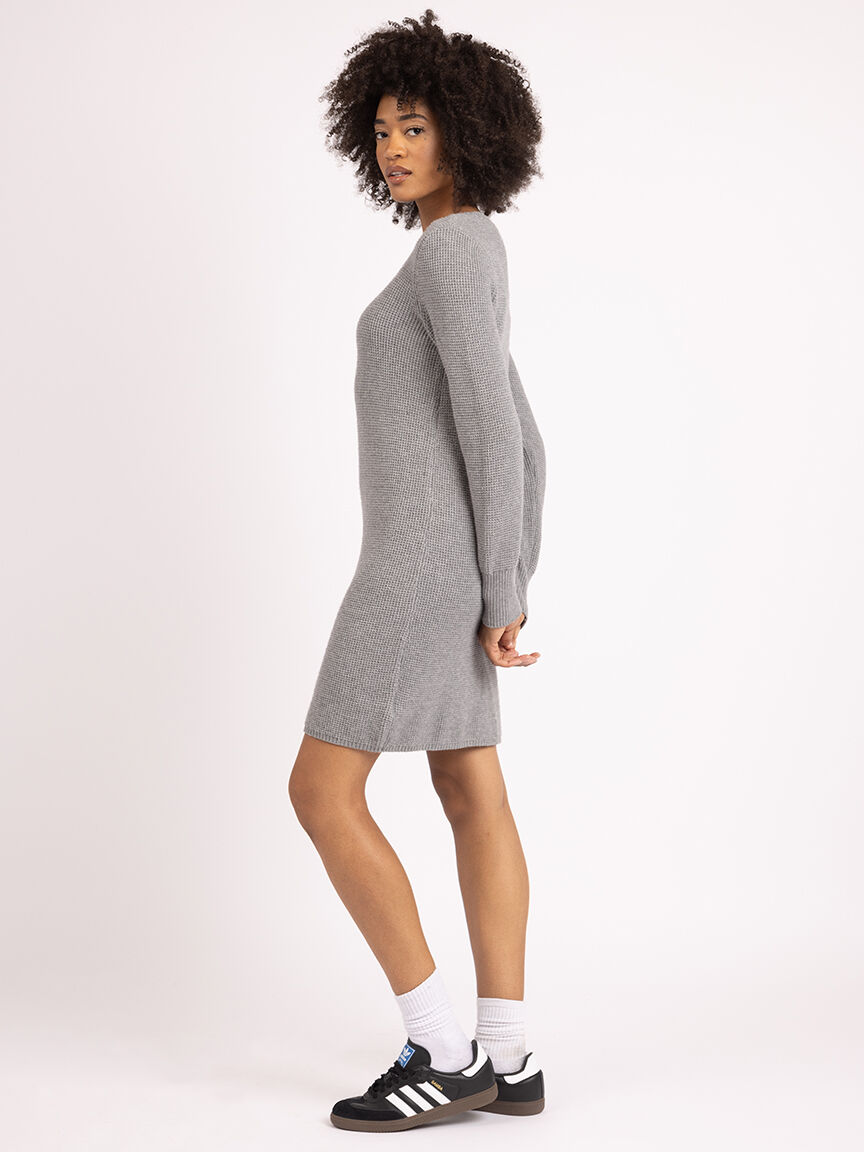 alaiya scoop neck knee length dress