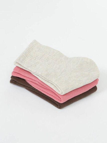women's essential 3 pack crew socks women's essential 3 pack crew socks Image 4