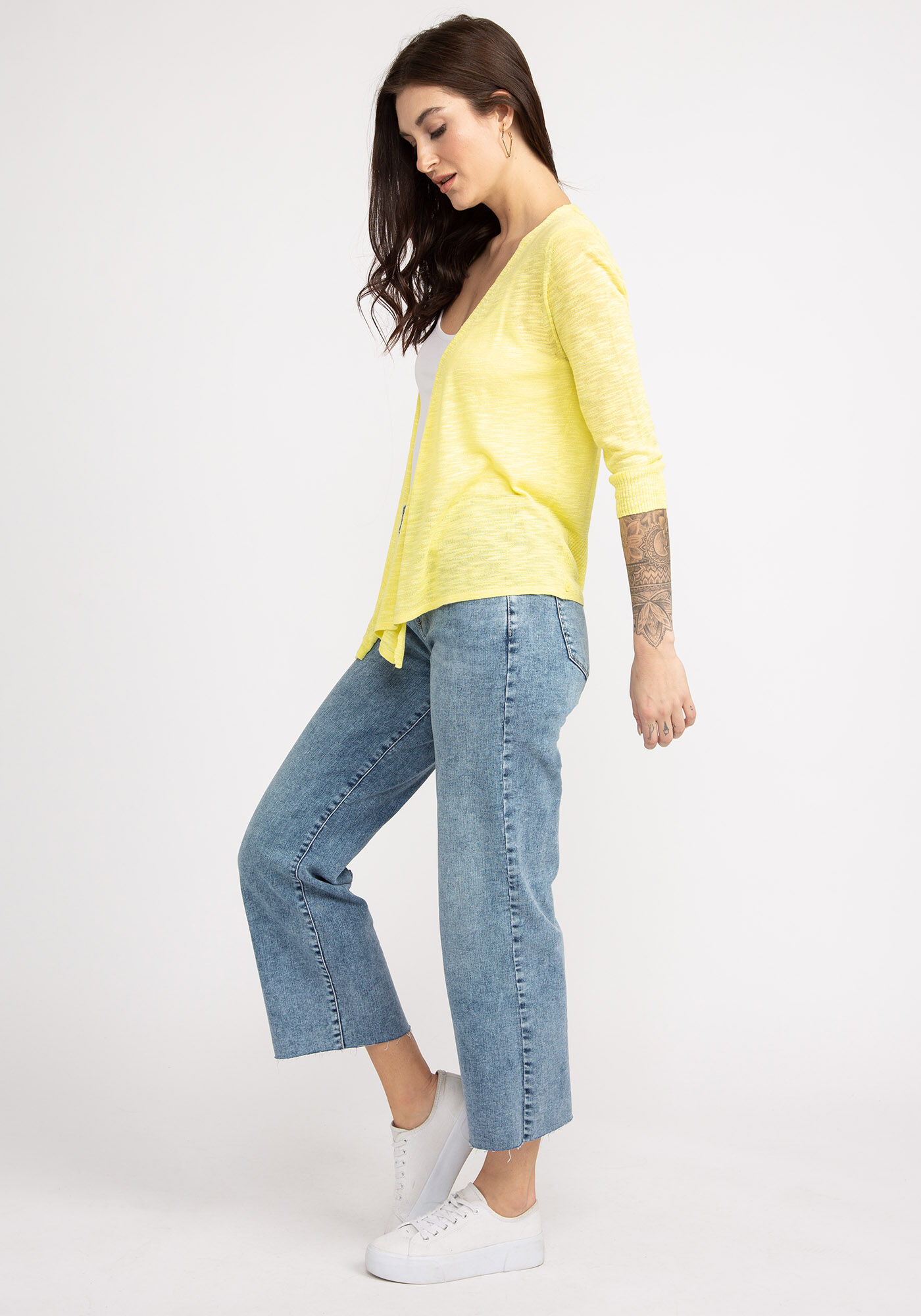 catherine &frac34; sleeve open cardigan Image 5