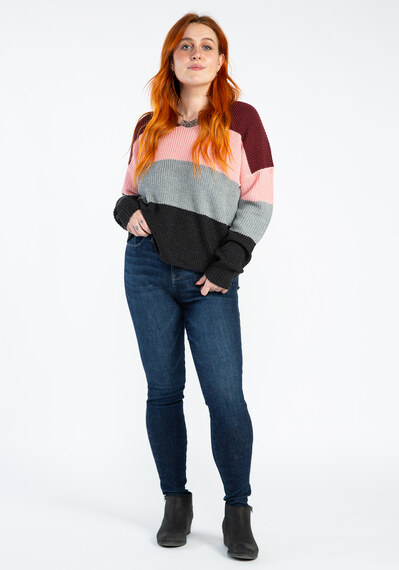 veronica v neck colourblock popover sweater Image 3