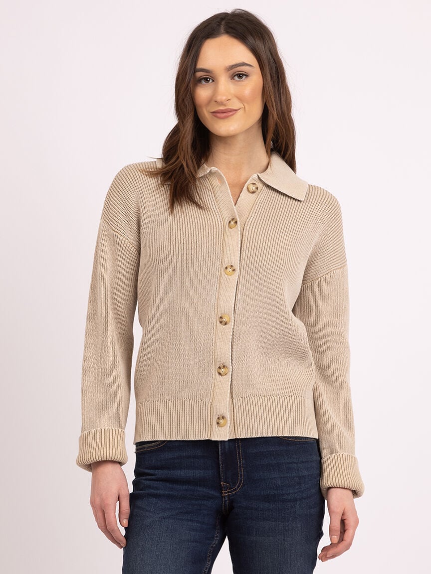 marta button front cardigan