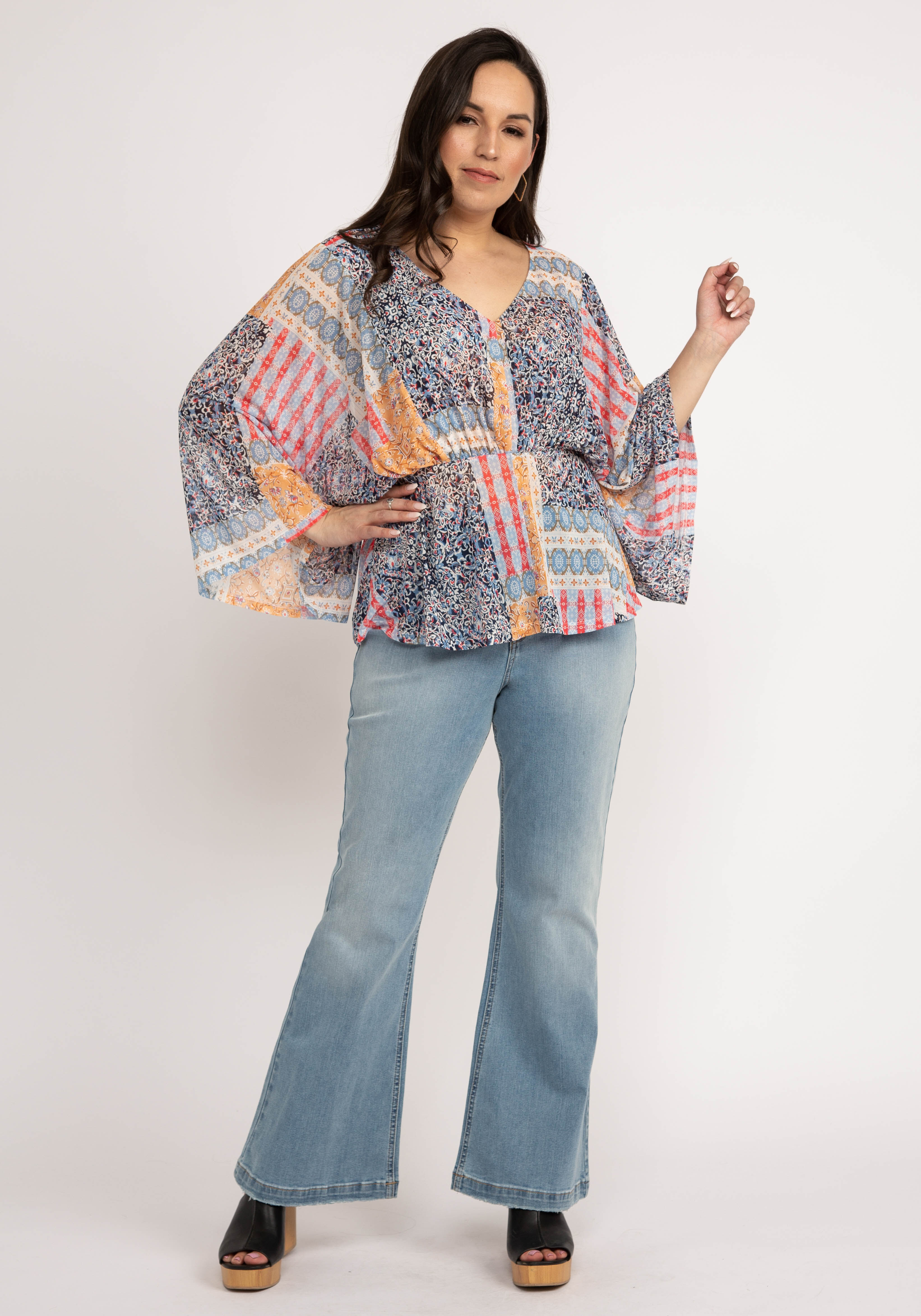 miley mesh wide sleeve top Image 1