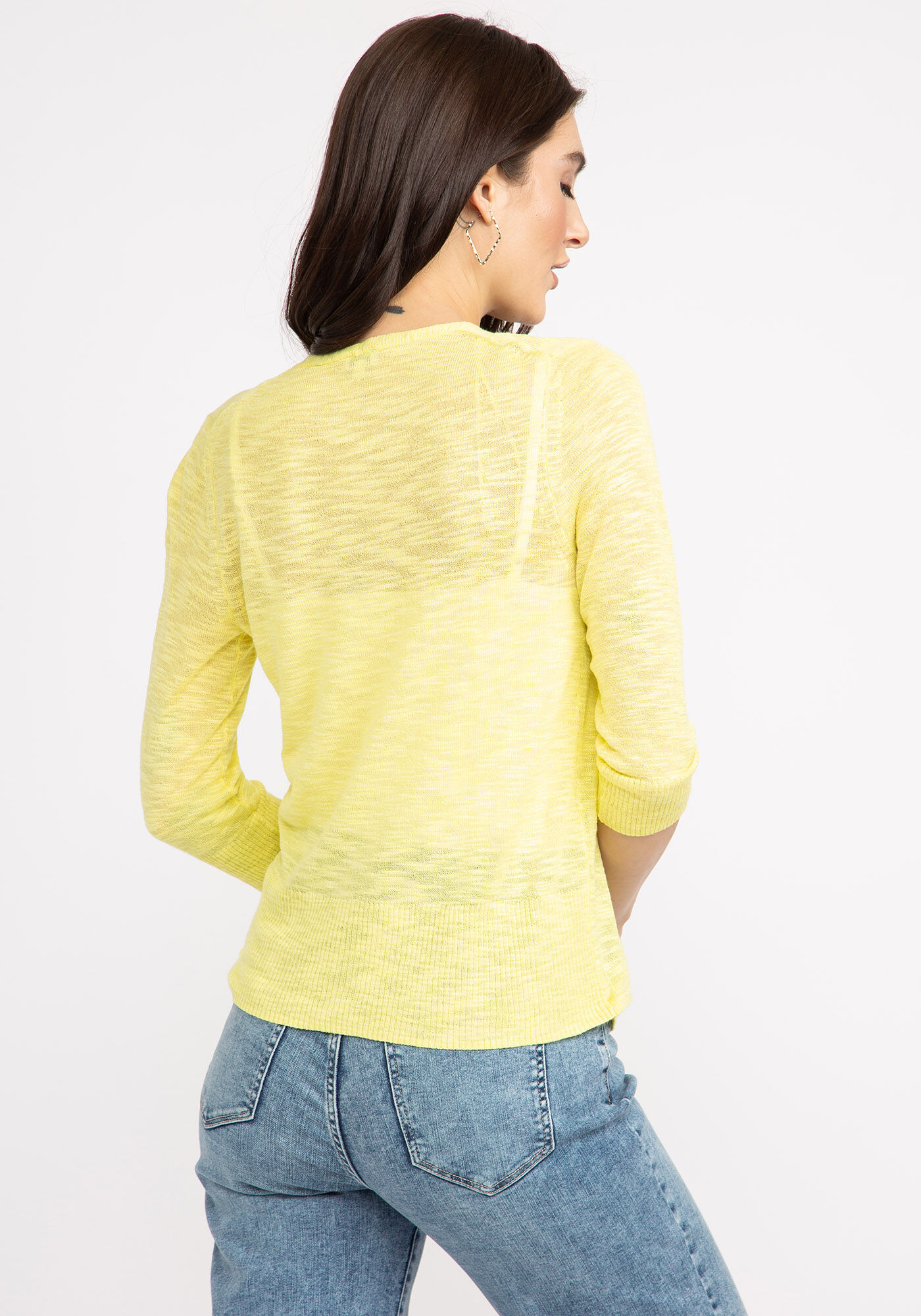 catherine &frac34; sleeve open cardigan Image 4