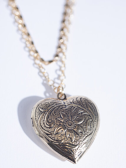 vintage heart locket necklace vintage heart locket necklace Image 2