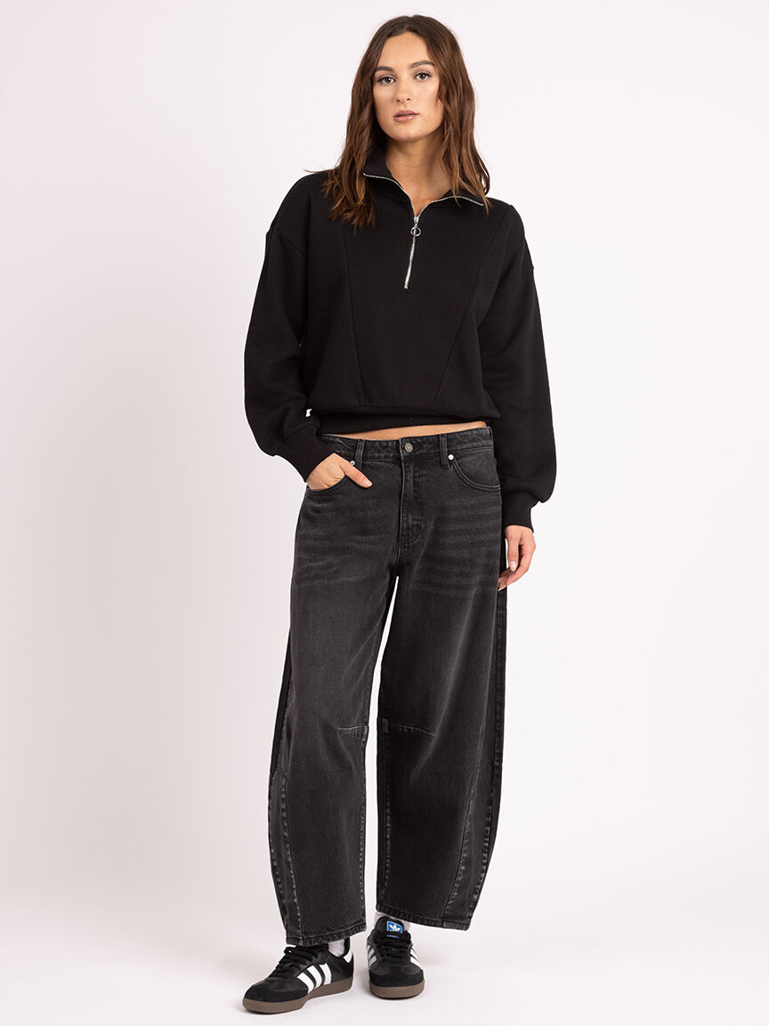 tatum 1/4 zip mock neck sweatshirt Image 4