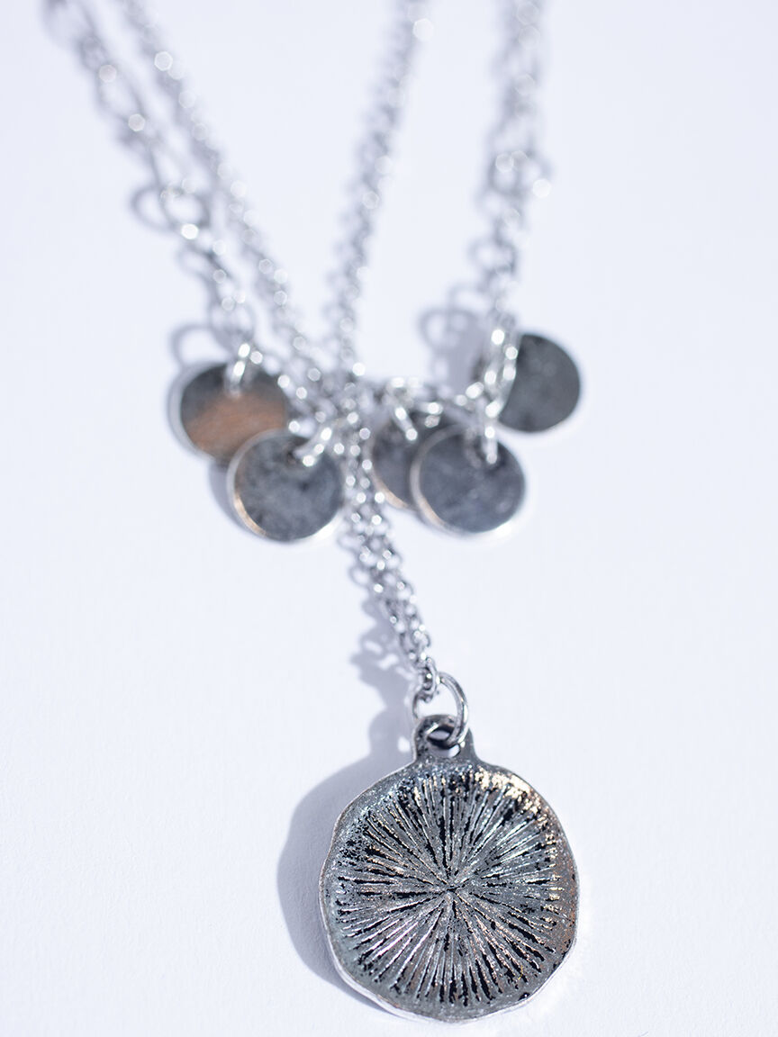 rose coin double layer necklace Image 2