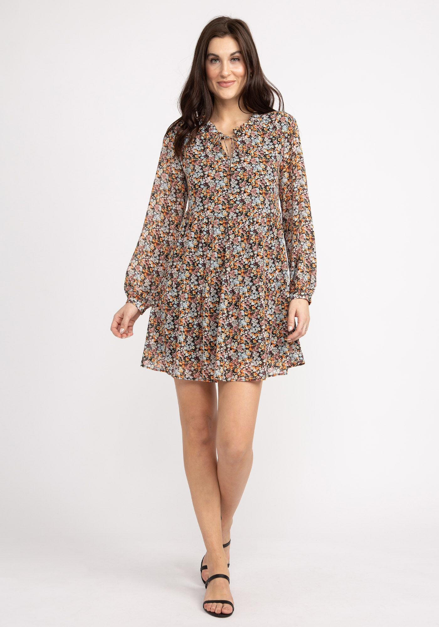 whitney long sleeve short dress Image 1