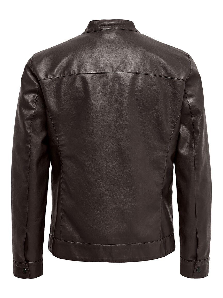 mike faux leather jacket Image 4
