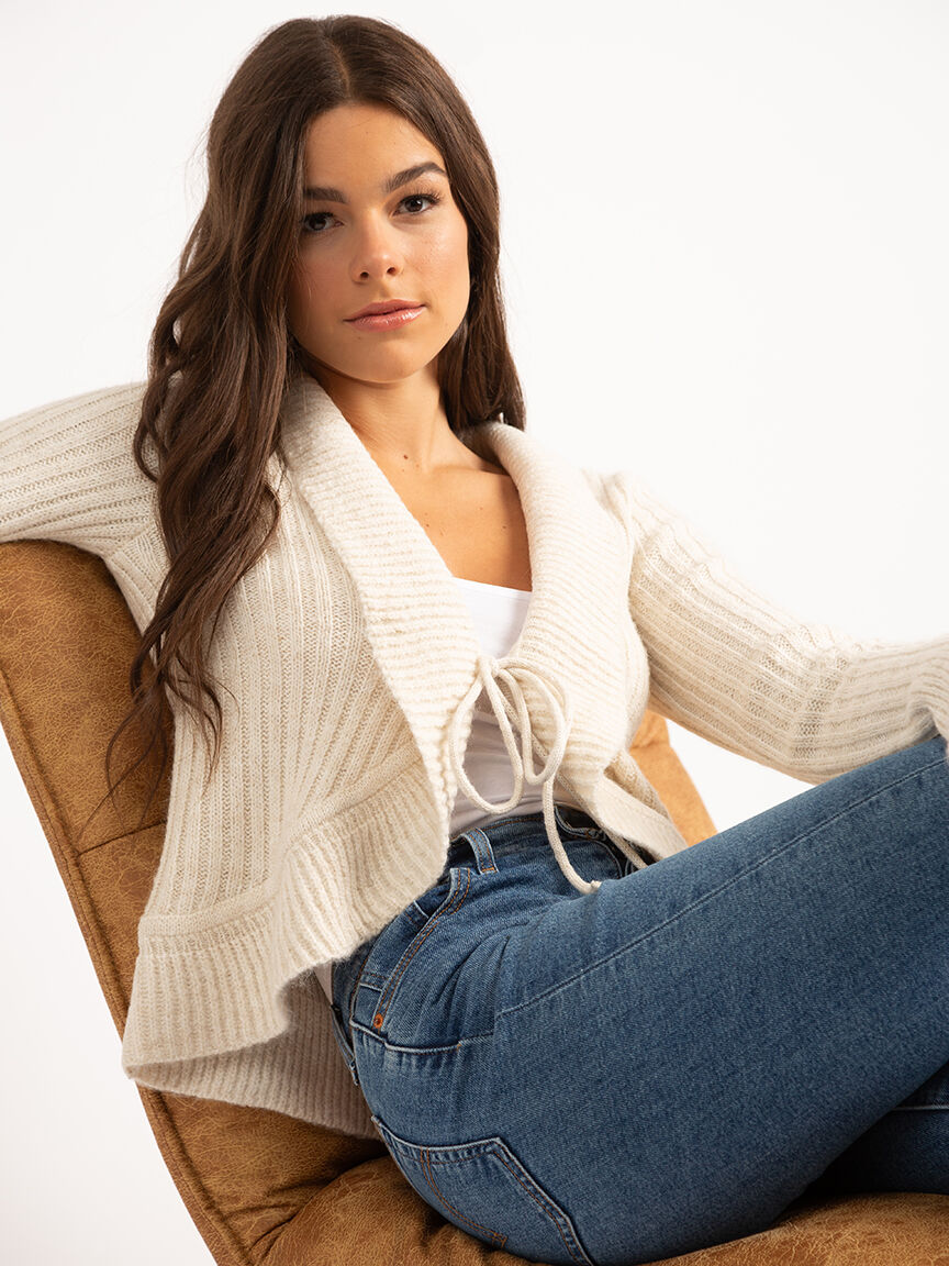 westwood ruffle tie front cardigan Image 5