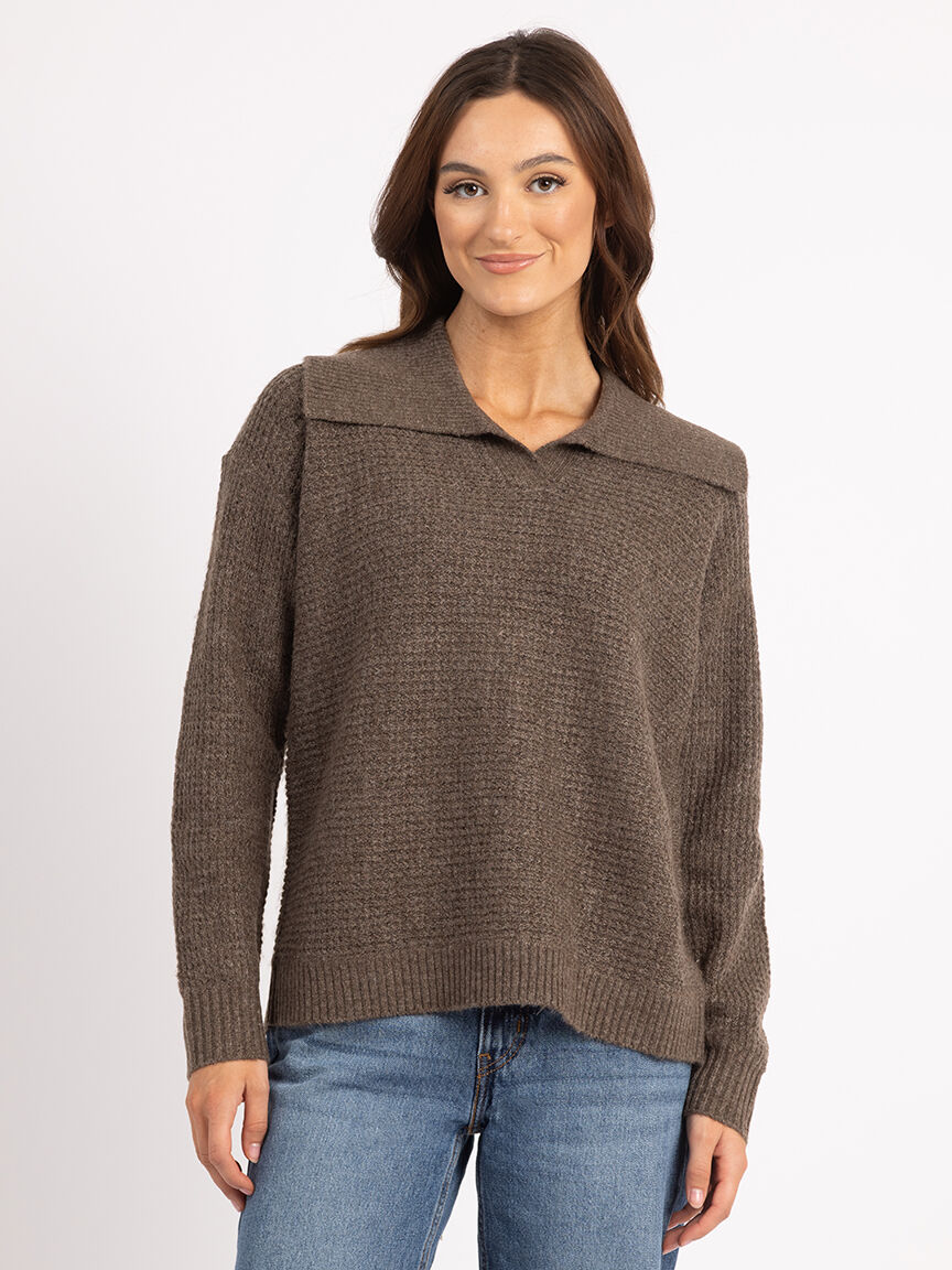 tawny johnny collar sweater Image 1