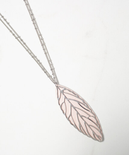 double leaf pendant necklace Image 2