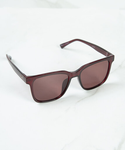 burgundy wayfarer sunglasses Image 1