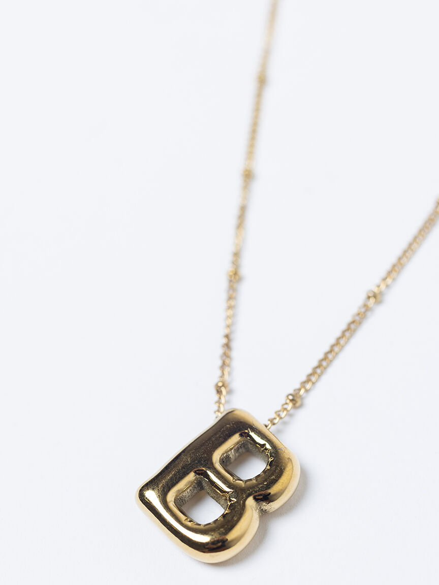 helium bubble initial necklace "B"
