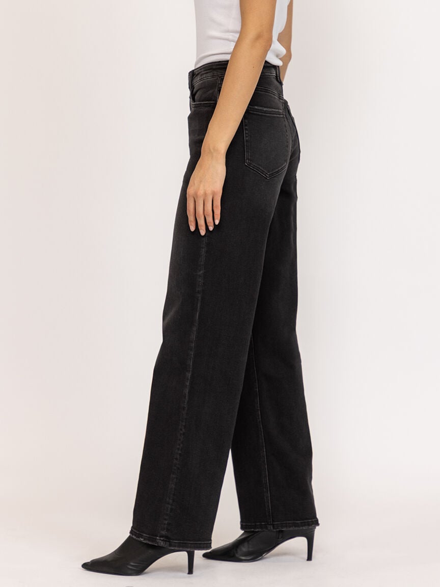 high rise loose fit jean