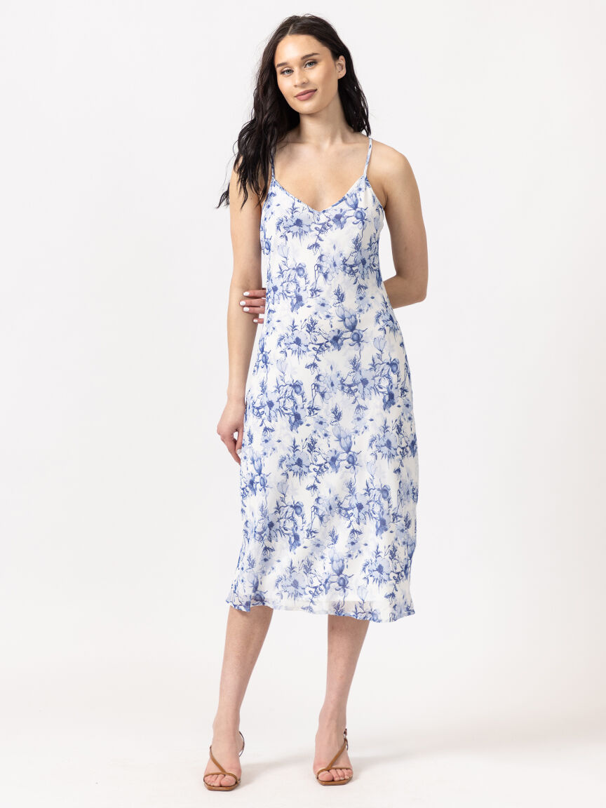 floral chiffon slip dress Image 4