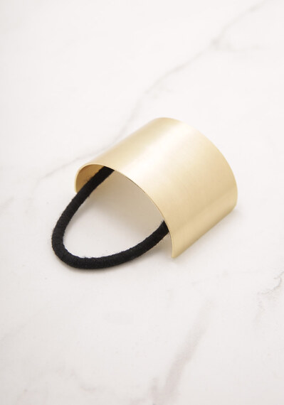 ponytail holder with gold cuff Image 2