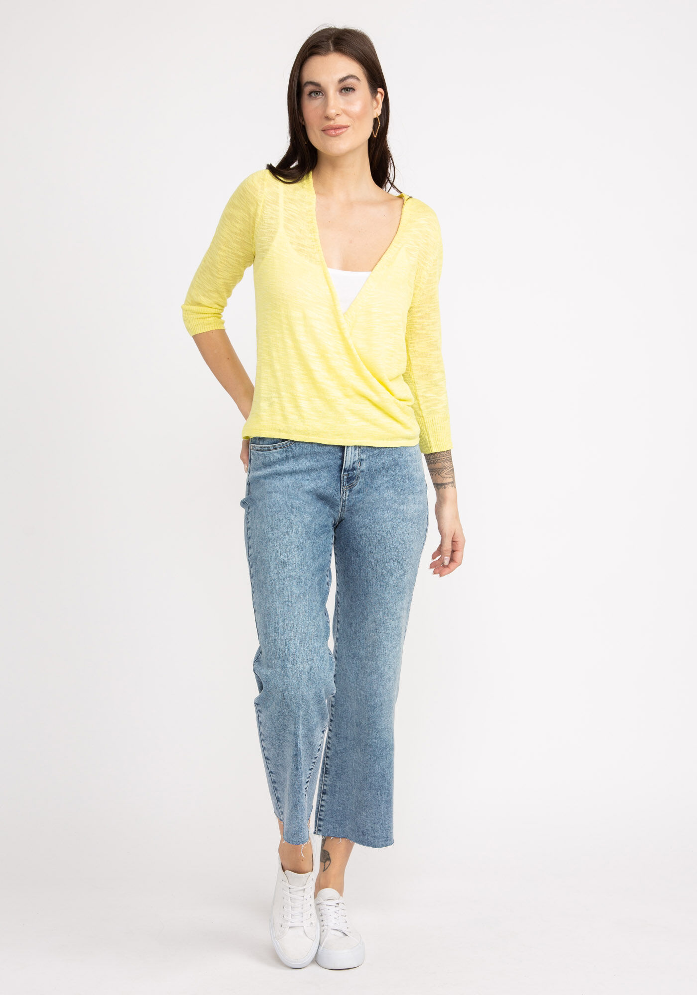 catherine &frac34; sleeve open cardigan Image 3