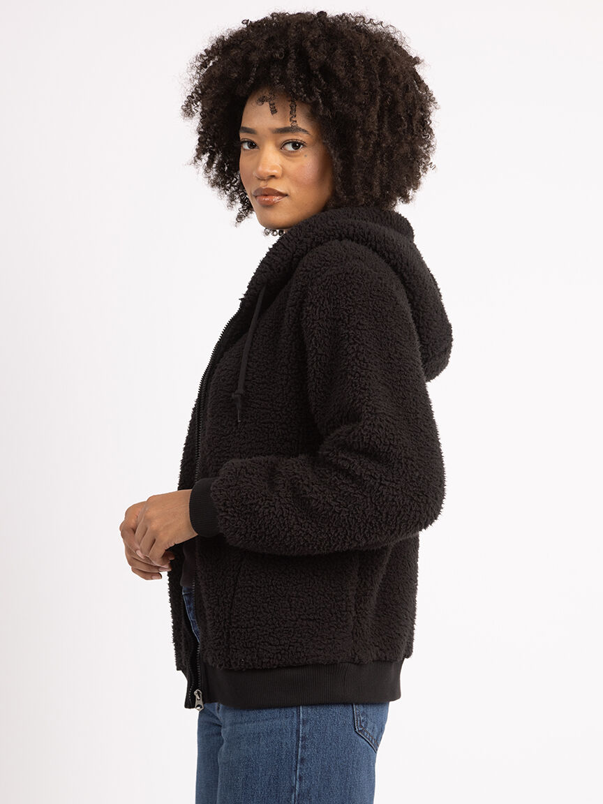 carley full zip sherpa hoodie Image 3