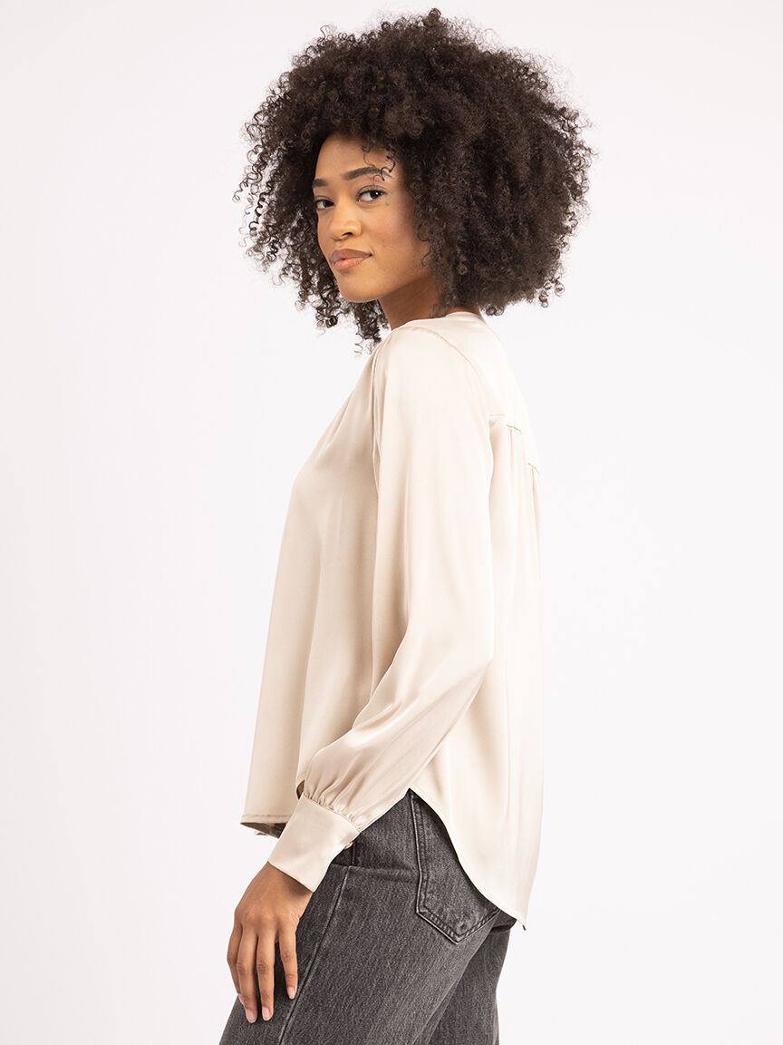 lea satin shirt Image 3