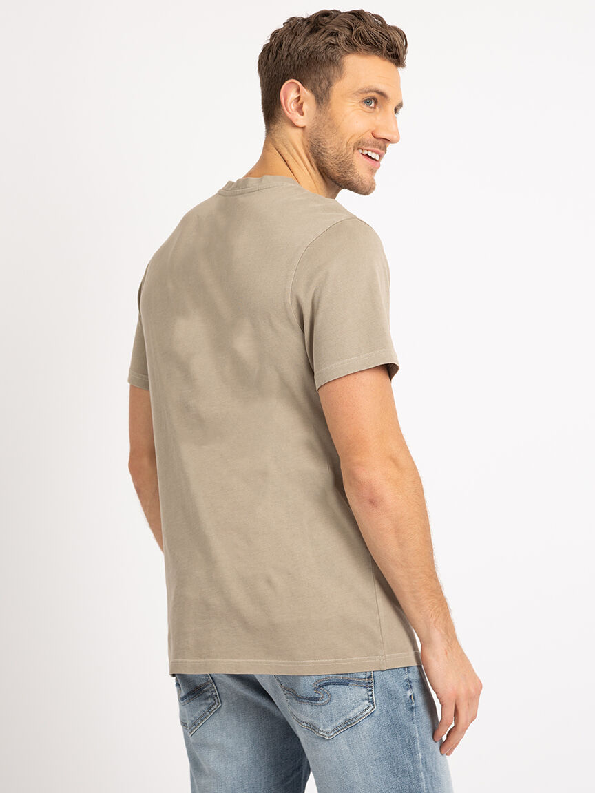 murray washed henley t with pocket Image 3