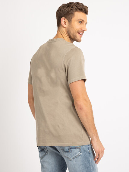 Murray Washed Henley T with Pocket Image 3