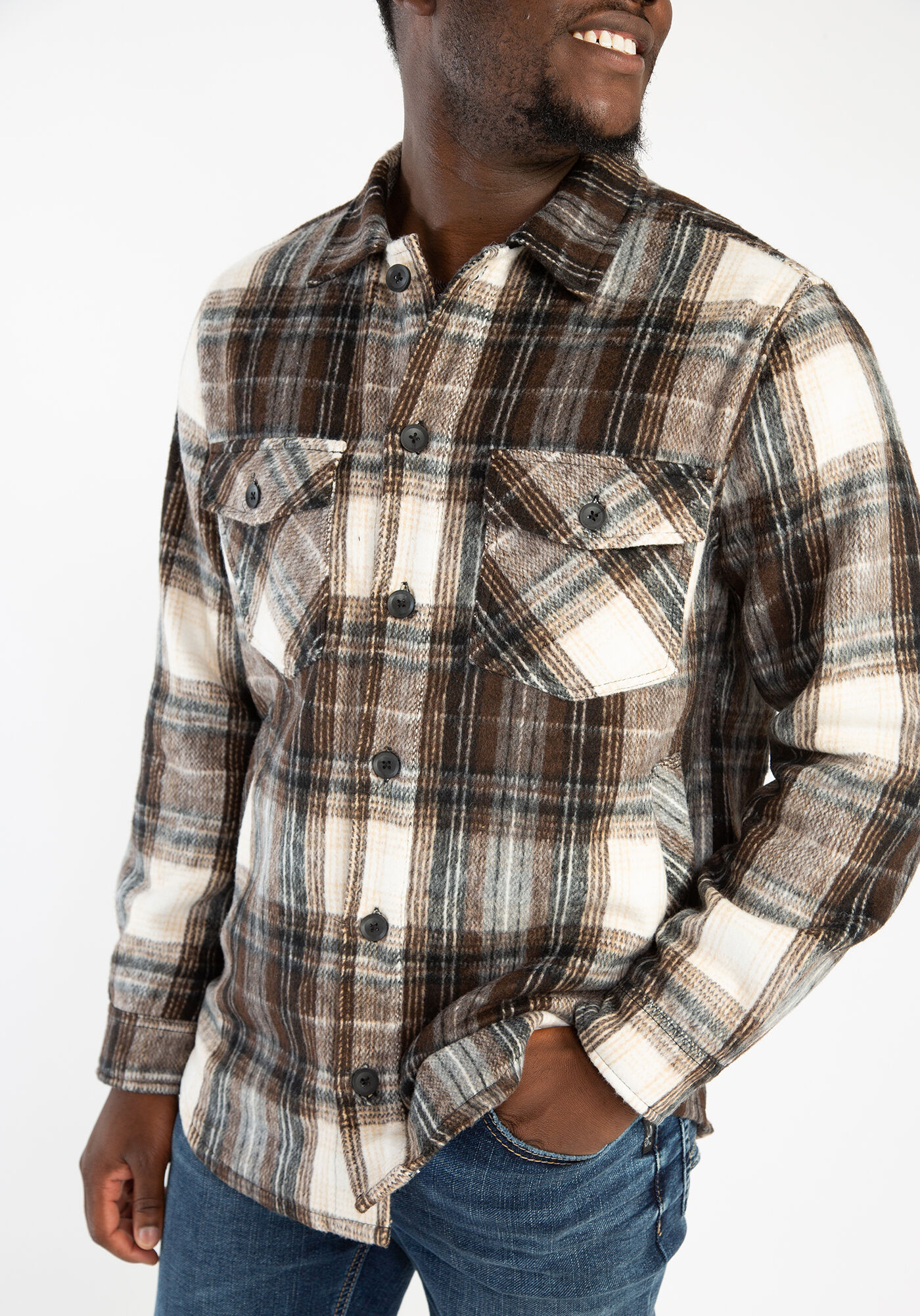 plaid shirt jacket Image 6