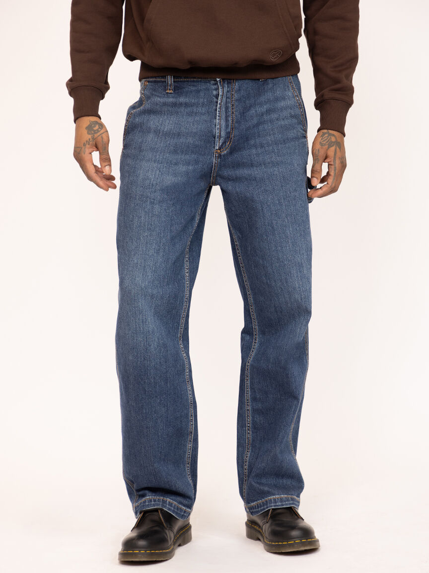 Big Guy Baggy Straight Leg Utility Jeans