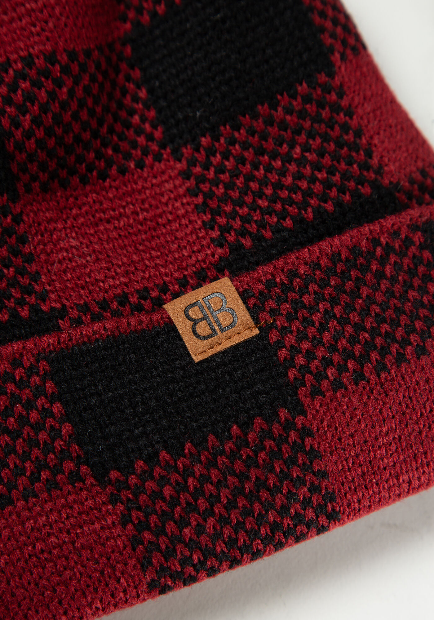 bb women toque red buffalo plaid Image 5