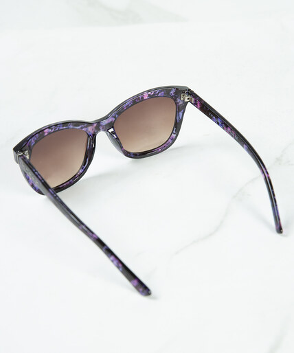 purple crystal frame sunglasses Image 3