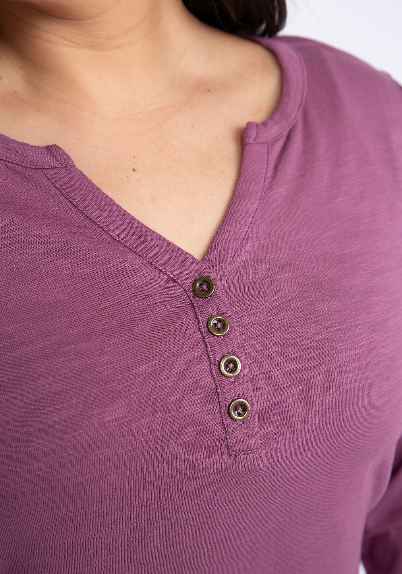 clementine crochet sleeve henley Image 5