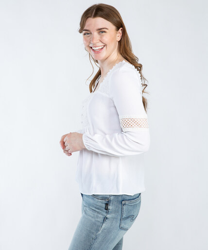 square neck lace trimmed blouse maggie Image 3