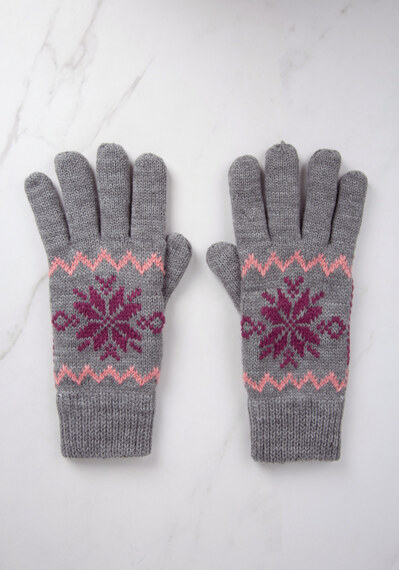 fleece lined jacquard glove Image 4