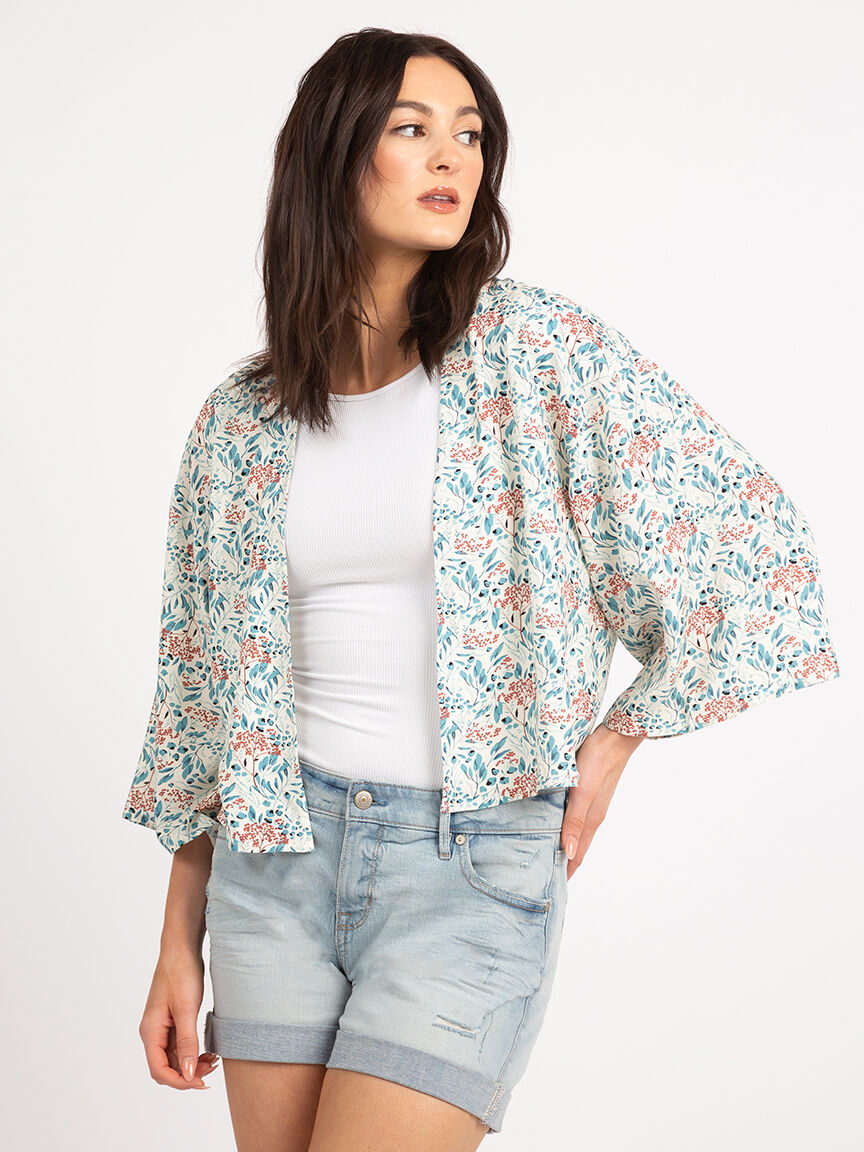 angelina long sleeve woven open cardigan Image 1